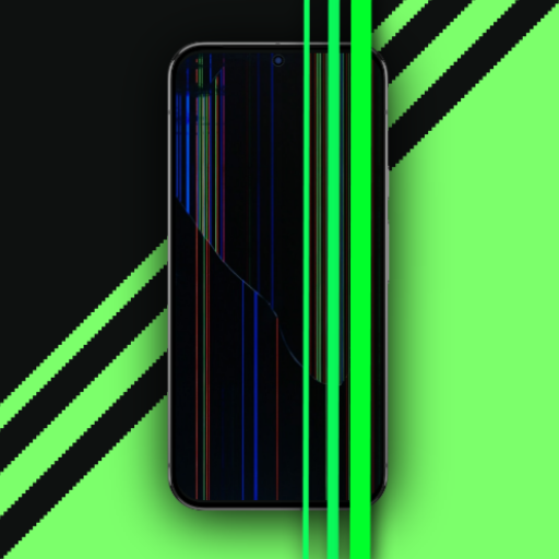 Screen prank: broken lcd joke