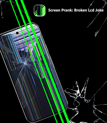 Screen prank: broken lcd joke